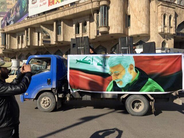 عراقی ها در محکومیت ترور سردار سلیمانی و المهندس راهپیمایی کردند